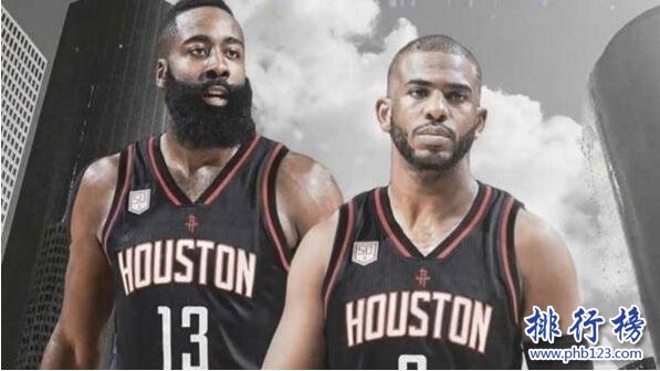 2017-2018赛季NBA火箭球员名单，2018火箭首发阵容(完整版)