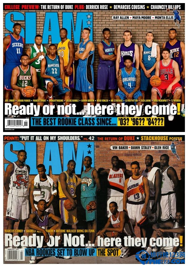 SLAM效仿96年，再次刊登潜力NBA新秀合照