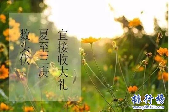 2017年入伏是哪一天?2017年入伏时间表