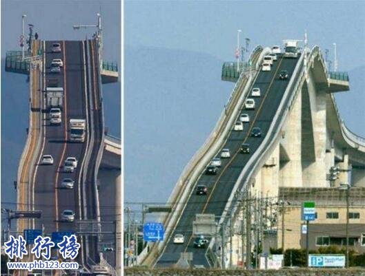 日本最陡峭大桥:江岛大桥,爬坡角度堪比过山车
