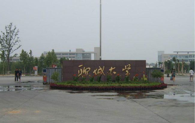 聊城大学校门口图片