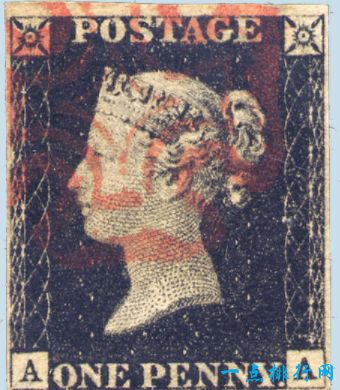 世界第一枚邮票 英国黑便士（1840年）