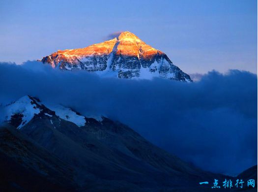 世界上最高的山峰 珠穆朗玛峰在1300万年前超过12000米