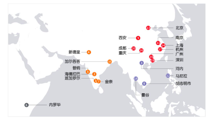 全球最具活力20强城市 中国9城上榜