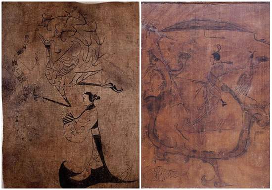 中国最早的一幅帛画，《人物龙凤图》