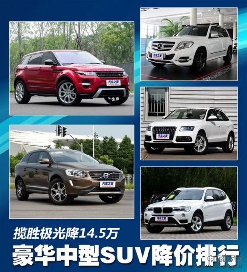 豪华中型SUV降价排行