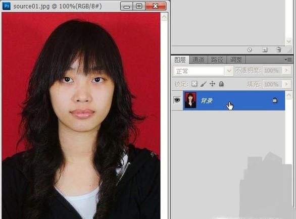 PS更换证件照颜色