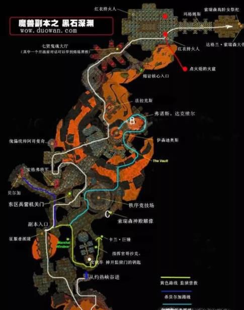 魔兽世界路线图，黑石深渊怎么去