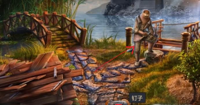 密室逃脱18移动迷城 流浪者修补小船游戏怎么过