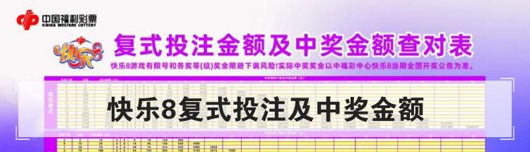 快乐8复式投注及中奖金额