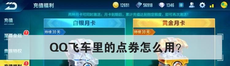 QQ飞车里的点券怎么用？