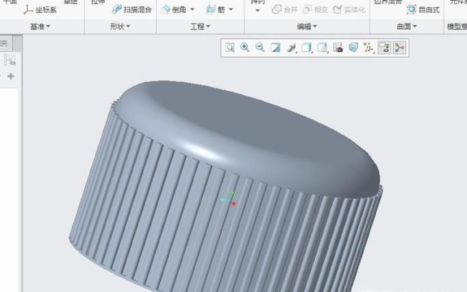 如何用creo画矿泉水瓶盖?