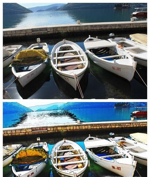 PSCS6制作钢笔淡彩效果