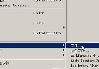 怎么往AE中导入文件