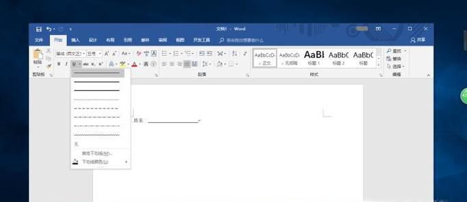 在Word中已经加了下划线，不显示怎么办