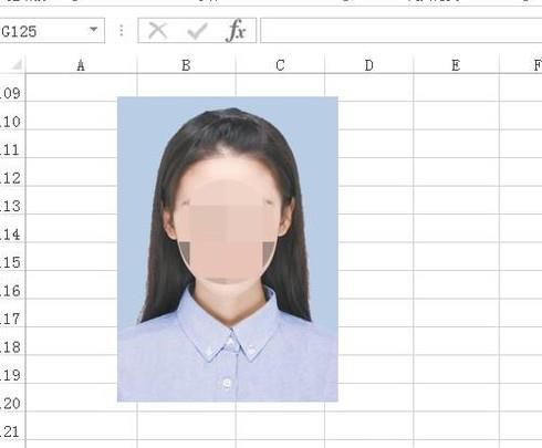 如何利用excel把白底照片换成蓝底