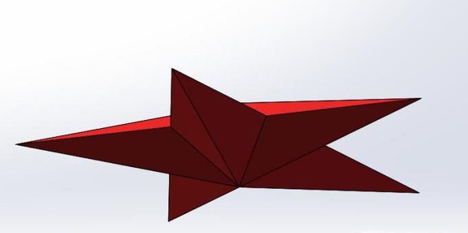 如何SolidWorks软件造立体红色五角星？