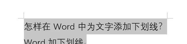 word下划线怎么打/下划线怎么打