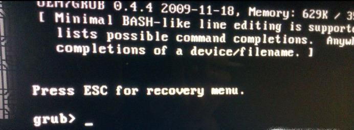 开机提示 press esc for recovery menu