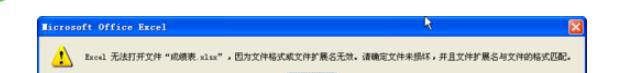 excel无法打开文件因文件格式或文件扩展名无效