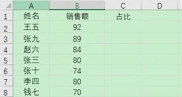 Excel如何算百分比