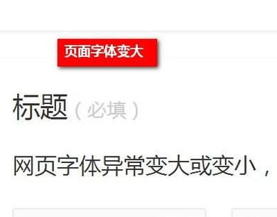 网页字体异常变大或变小，该如何设置恢复正常？