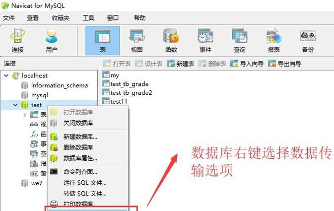 Navicat中如何应用数据传输功能