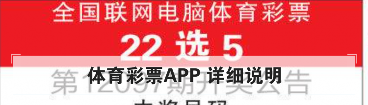 体育彩票APP 详细说明