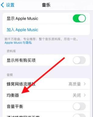 iPhone音乐app如何设定诵读音乐均衡模式