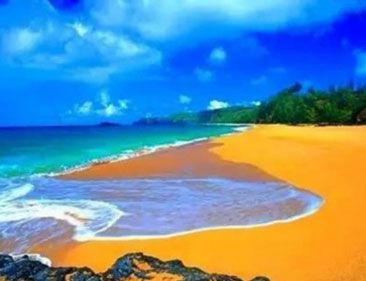 世界上有橙色的沙滩吗？