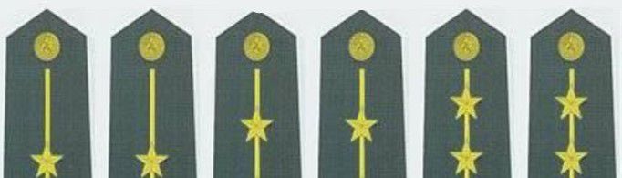 军衔等级排名从小到大是什么样的？