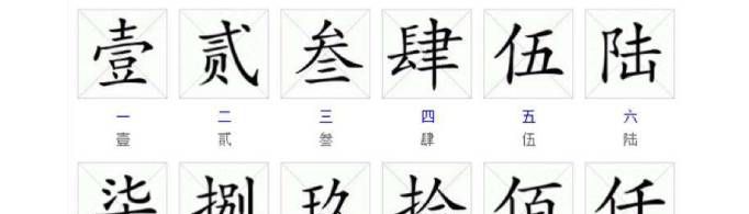 数字大写怎么写？