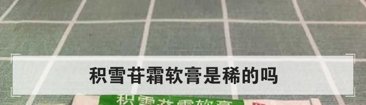 积雪苷霜软膏是稀的吗