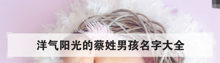 洋气阳光的蔡姓男孩名字大全