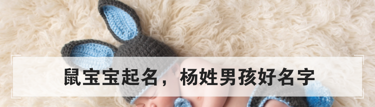 鼠宝宝起名，杨姓男孩好名字