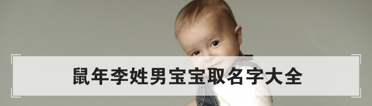 鼠年李姓男宝宝取名字大全