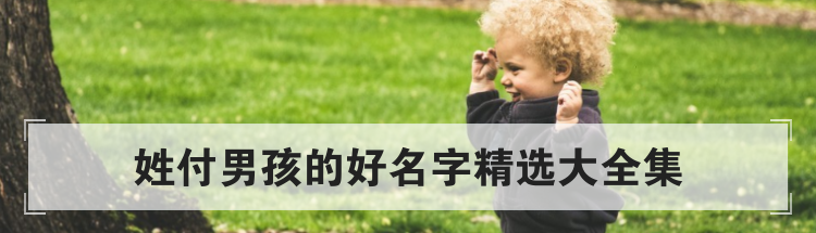 姓付男孩的好名字精选大全集