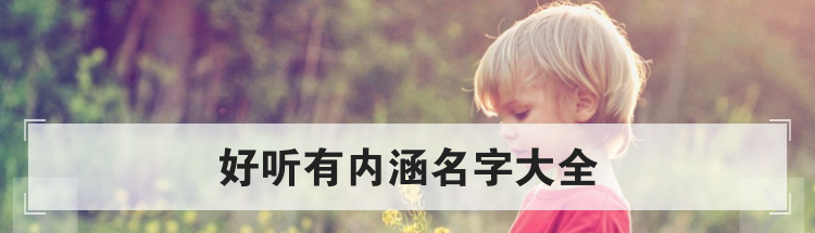好听有内涵名字大全