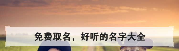 免费取名,好听的名字大全