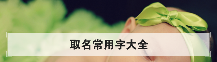取名常用字大全