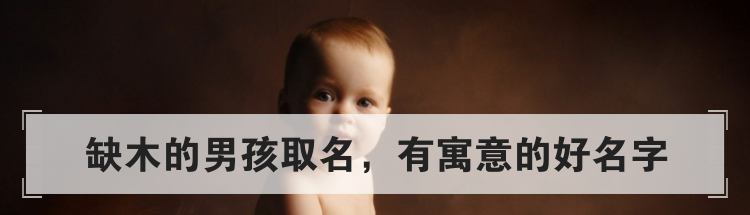 缺木的男孩取名，有寓意的好名字