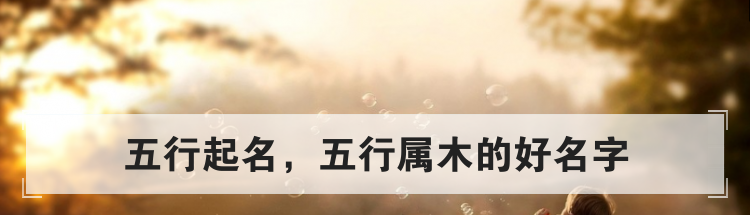 五行起名，五行属木的好名字