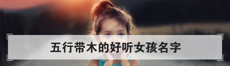 五行带木的好听女孩名字