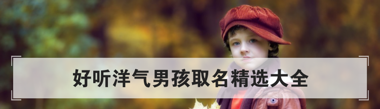 好听洋气男孩取名精选大全