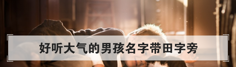 好听大气的男孩名字带田字旁