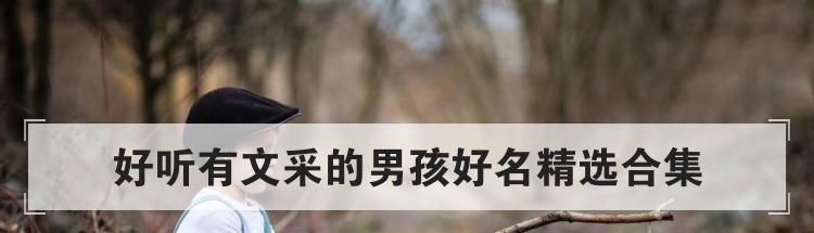 好听有文采的男孩好名精选合集