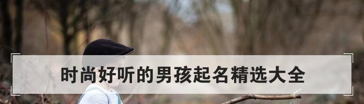 时尚好听的男孩起名精选大全