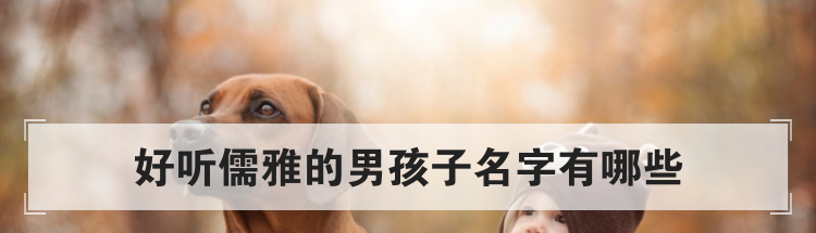 好听儒雅的男孩子名字有哪些