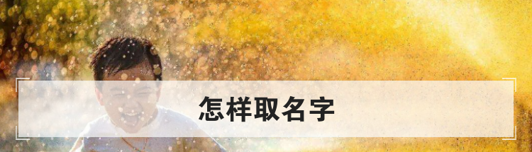 怎样取名字