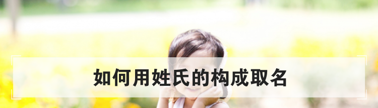 如何用姓氏的构成取名